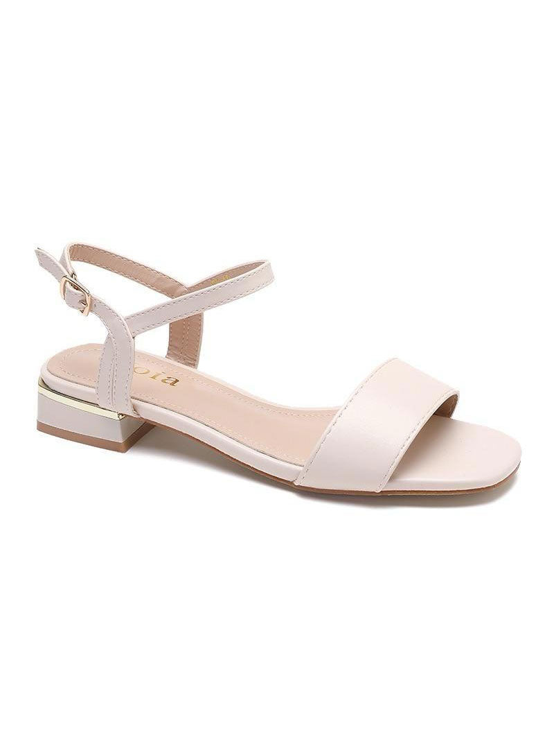 Leda - Fine sandaler med en lille hæl og guld detalje